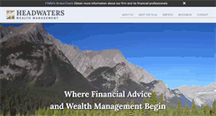 Desktop Screenshot of headwaterswm.com